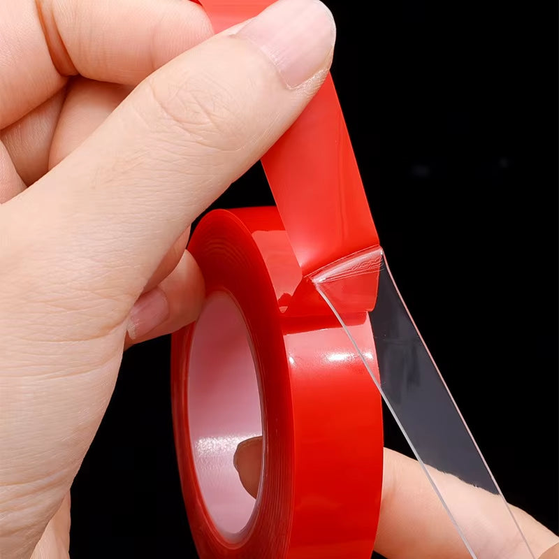 Ultra-Strong Acrylic Double Sided Adhesive Tape Transparent No Traces Adhesive Tapes Reusable Waterproof Wall Fixed Stickers