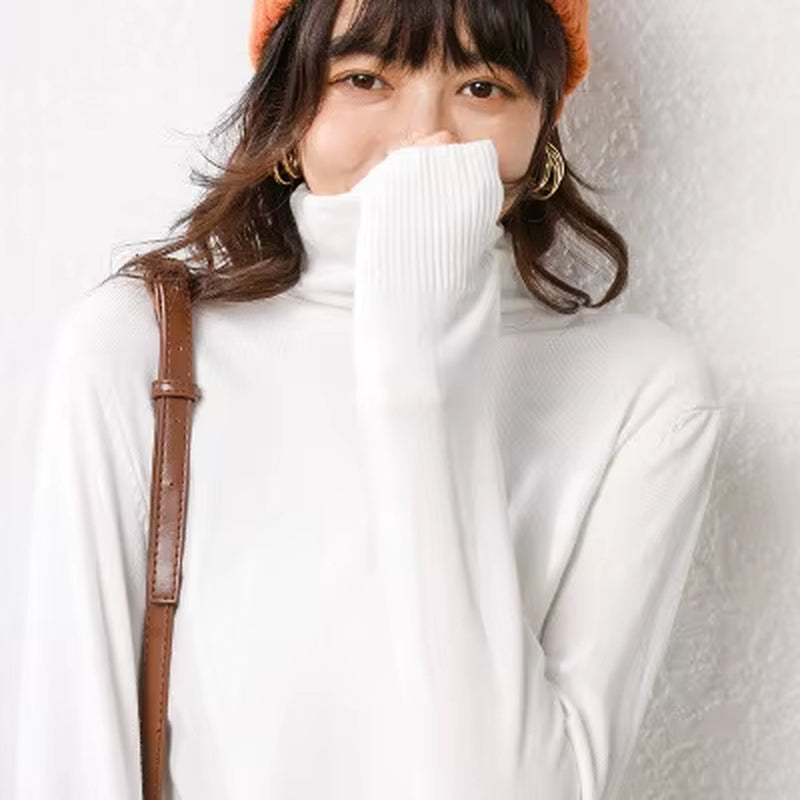 2025 Autumn Winter New Sweater Women Turtleneck Sweater Knitted Pullover Female Sweater Casual Solid Sweaters Top Кофта Женская