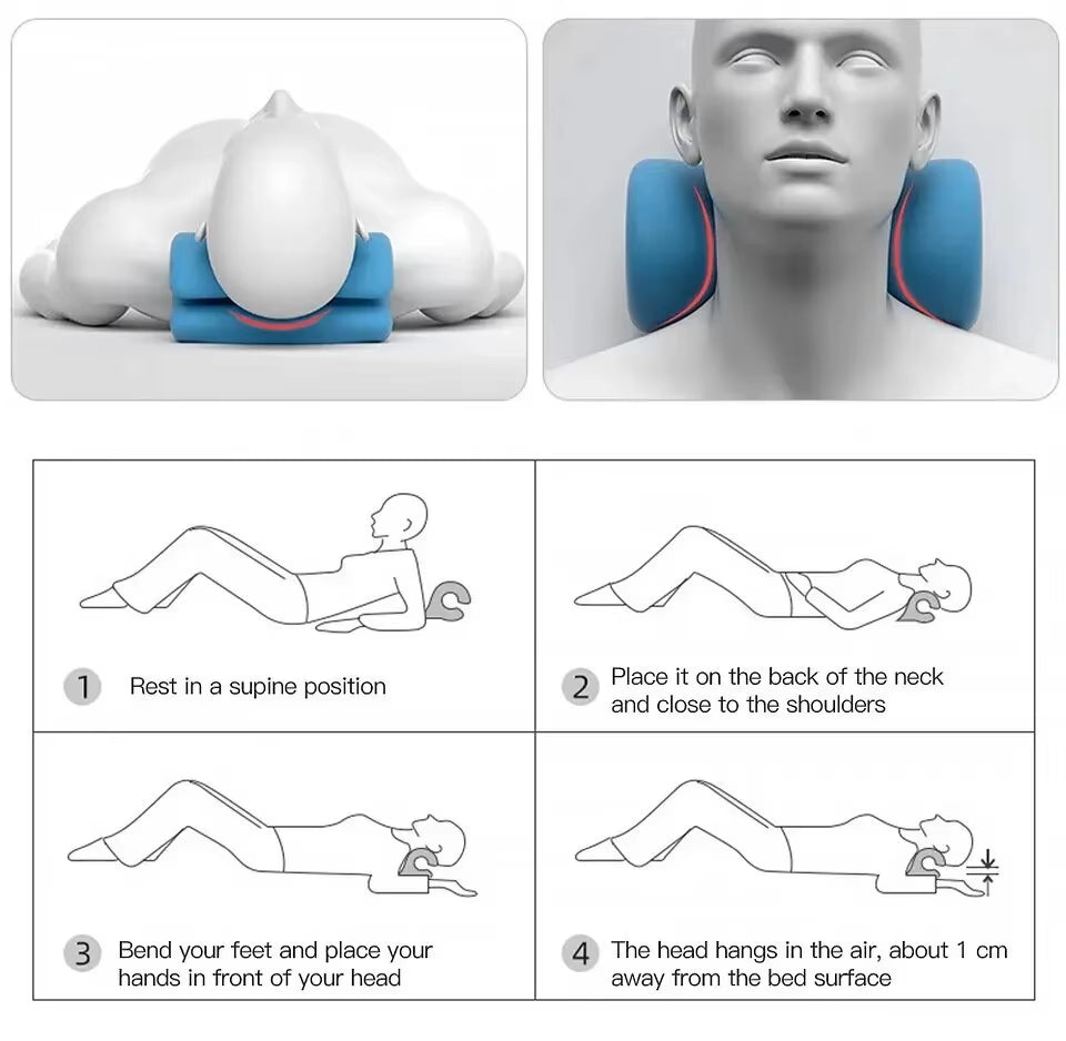 Cervical Massage Pillow U-Shaped Pillow Gravity Shiatsu Cervical Massage Pillow Neck & Shoulder Stretch Neck Relaxation