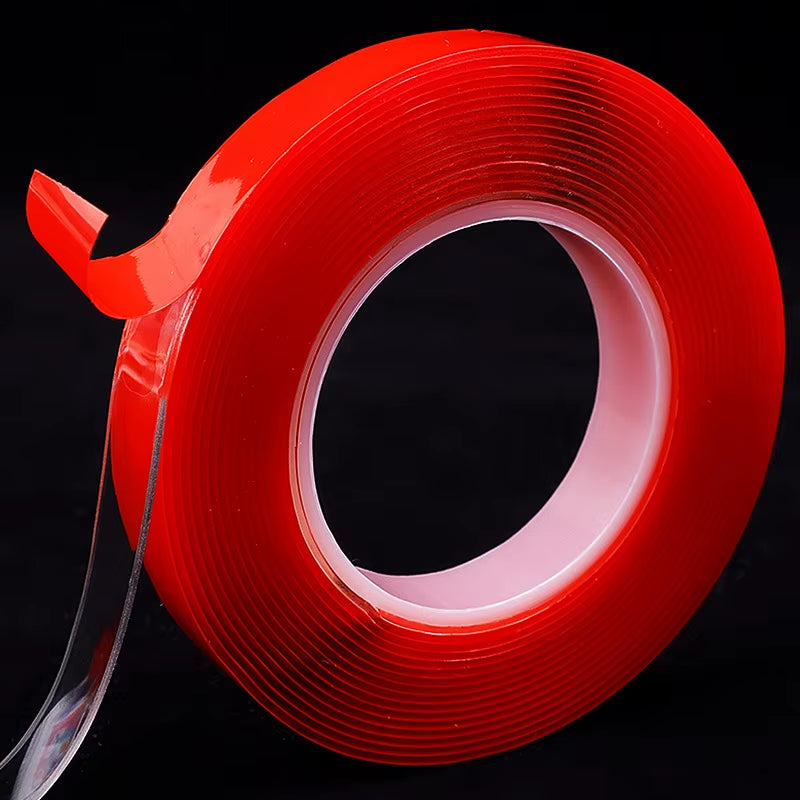 Ultra-Strong Acrylic Double Sided Adhesive Tape Transparent No Traces Adhesive Tapes Reusable Waterproof Wall Fixed Stickers