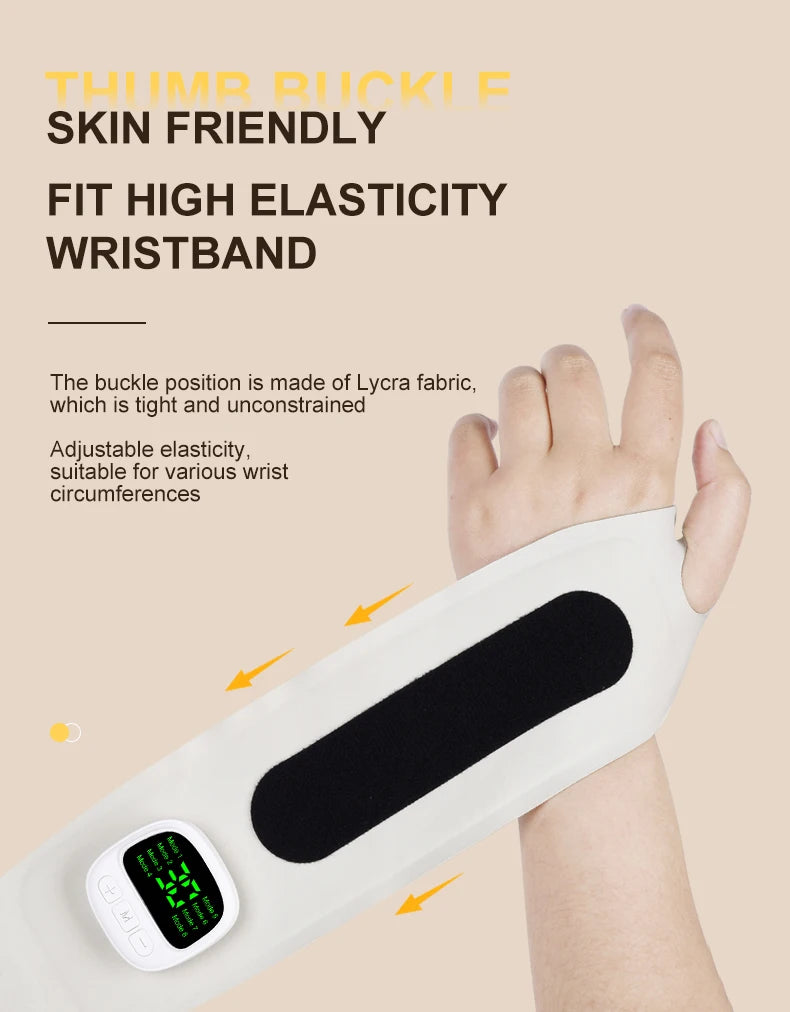Electric Cordless Wrist Massager USB Rechargeable Vibration Relieves Tenosynovitis Massager for Carpal Tunnel Fatigue Relief