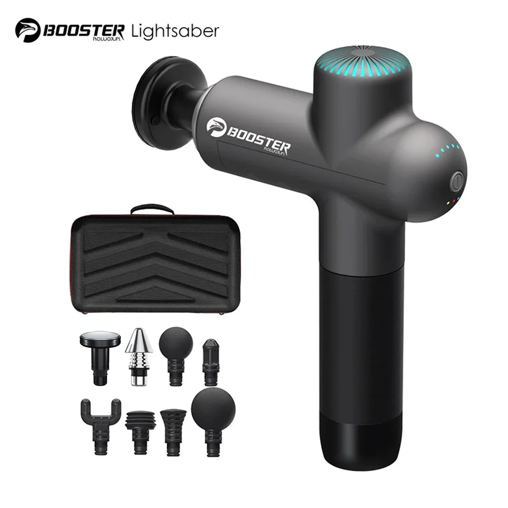 Booster Massage Gun Electric Neck Massager 7.4V Smart Hit Fascia Gun for Body Massage Relaxation Fitness Electric Muscle Massag