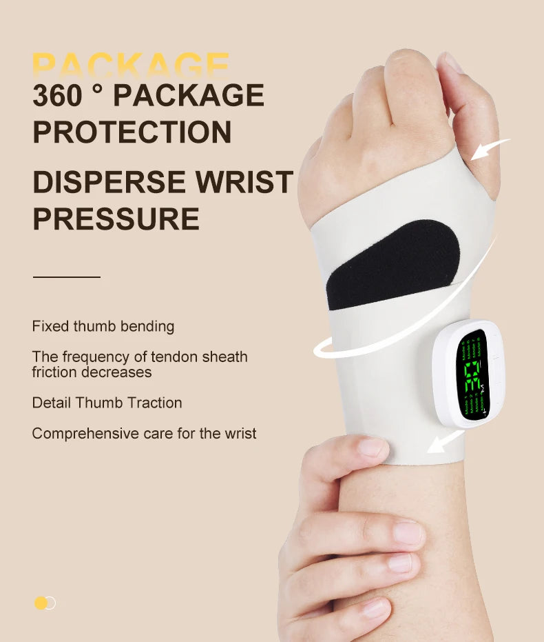 Electric Cordless Wrist Massager USB Rechargeable Vibration Relieves Tenosynovitis Massager for Carpal Tunnel Fatigue Relief