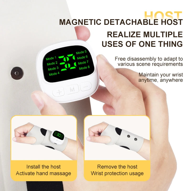 Electric Cordless Wrist Massager USB Rechargeable Vibration Relieves Tenosynovitis Massager for Carpal Tunnel Fatigue Relief