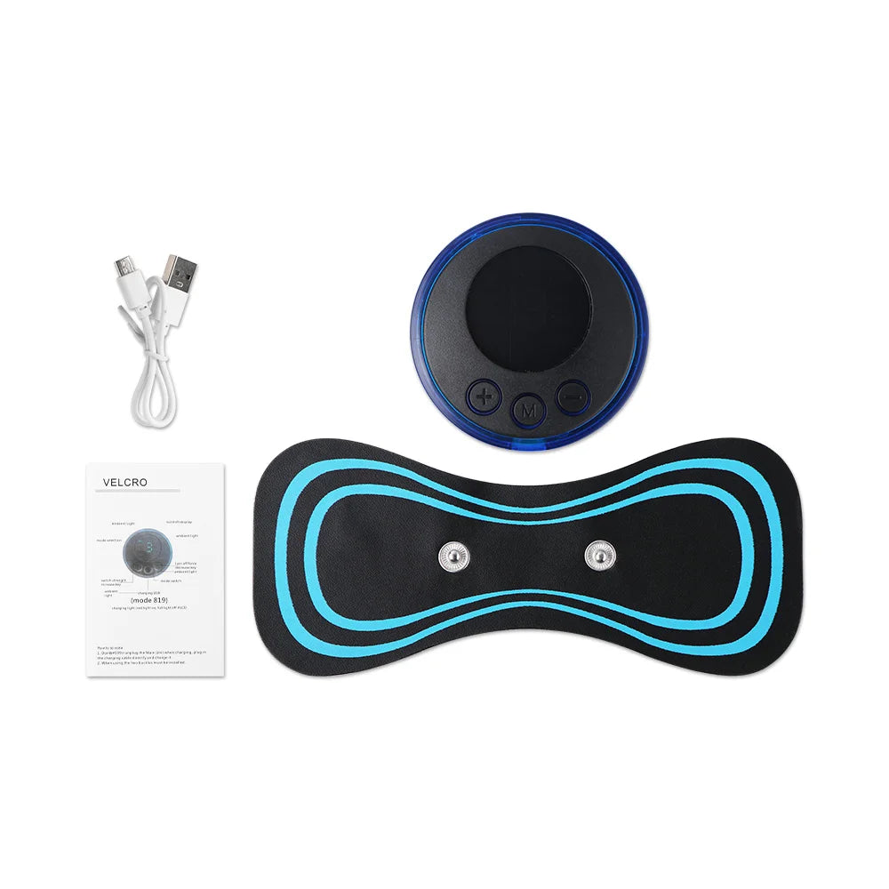 EMS Neck Massager Rechargeable Cervical Neck massager Back and Neck massage Pulse Mussle Stimulator Portable Body mini massager
