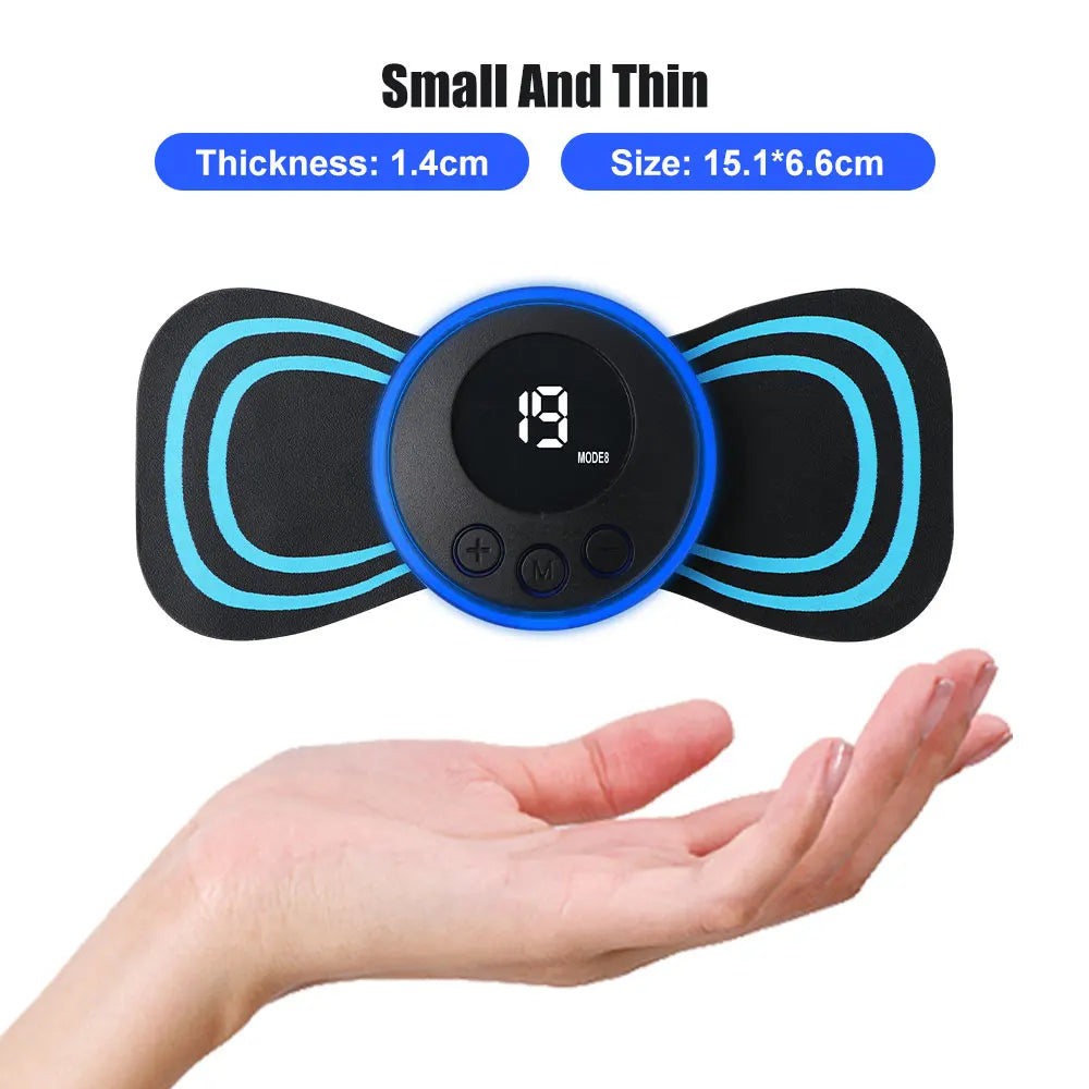 EMS Neck Massager Rechargeable Cervical Neck massager Back and Neck massage Pulse Mussle Stimulator Portable Body mini massager