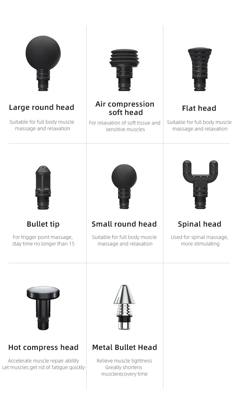 Booster Massage Gun Electric Neck Massager 7.4V Smart Hit Fascia Gun for Body Massage Relaxation Fitness Electric Muscle Massag