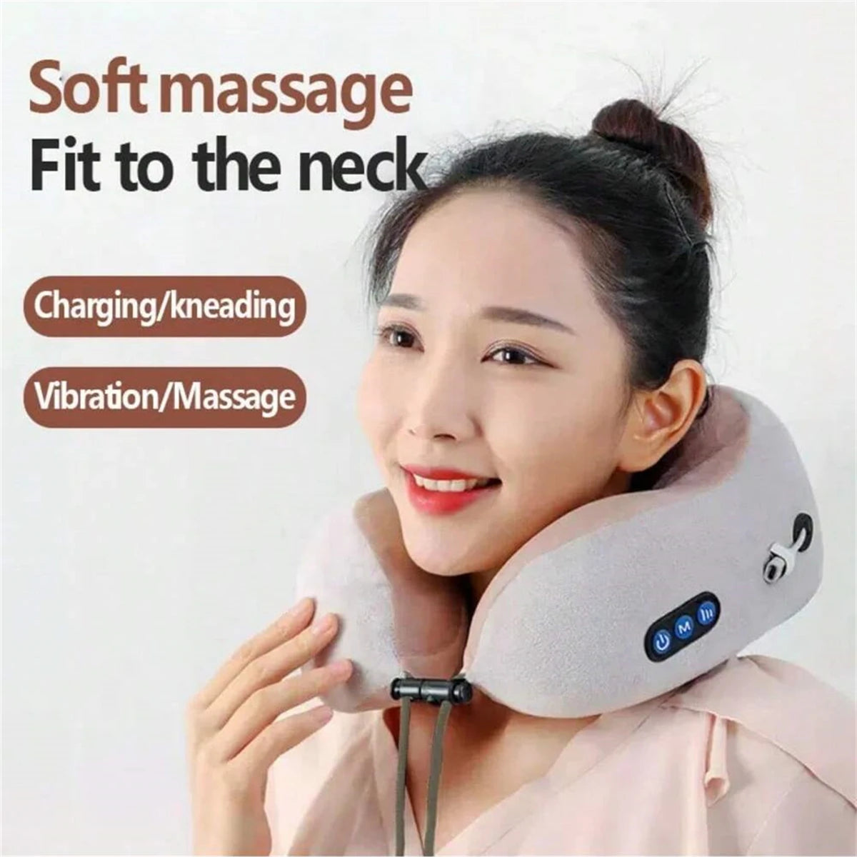 U-Shaped Electric Neck Massage Pillow, Cervical Memory Sponge Neck Massager, Heated Massage Pillow, Suitable For Relaxing