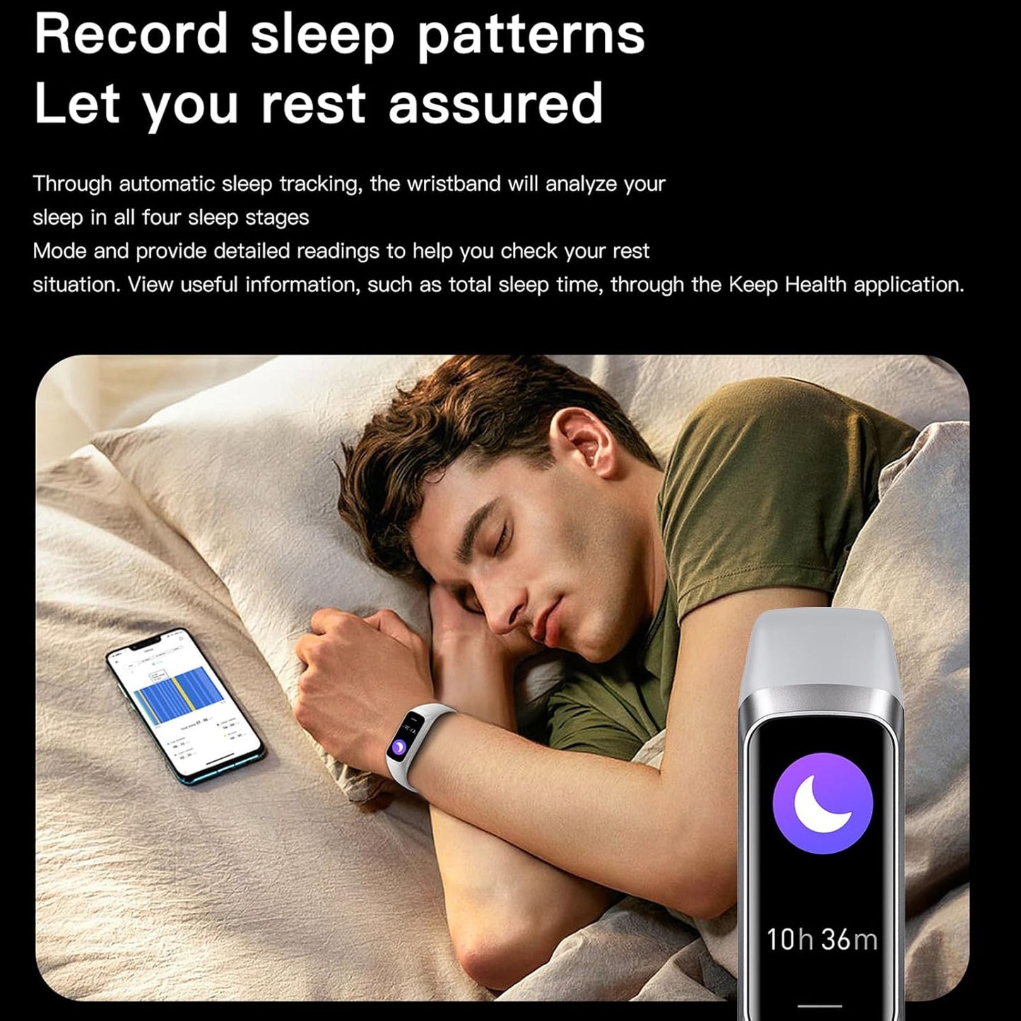 Health and Fitness Tracker for Men and Women - AMOLED Display, Slim Design, 25 Sports Modes, Heart Rate and Blood Pressure Monitor, Alarm, Stopwatch, Timer, Calorie Tracker, IP68 Waterproof
