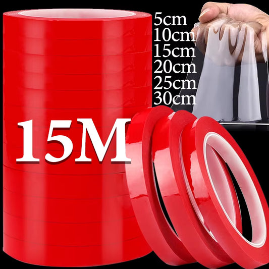 Ultra-Strong Acrylic Double Sided Adhesive Tape Transparent No Traces Adhesive Tapes Reusable Waterproof Wall Fixed Stickers